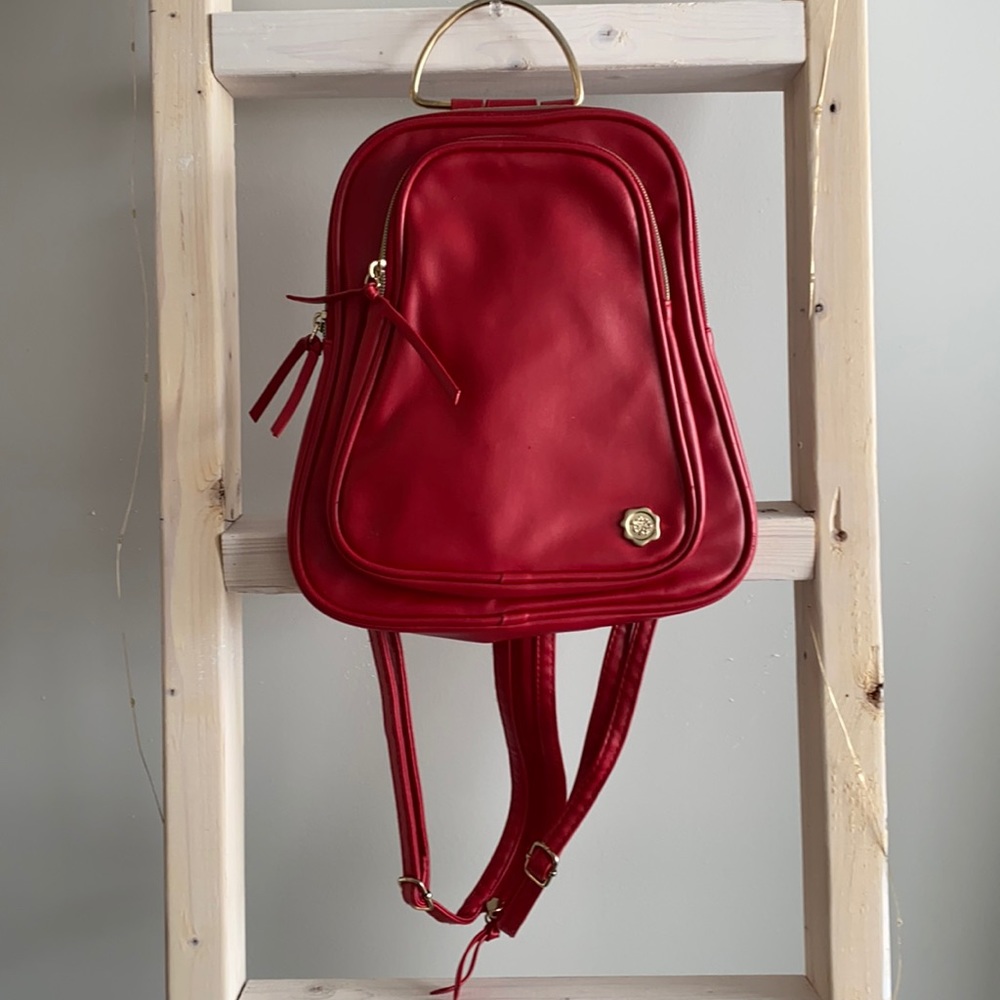 Vintage style Faux leather fashion backpack